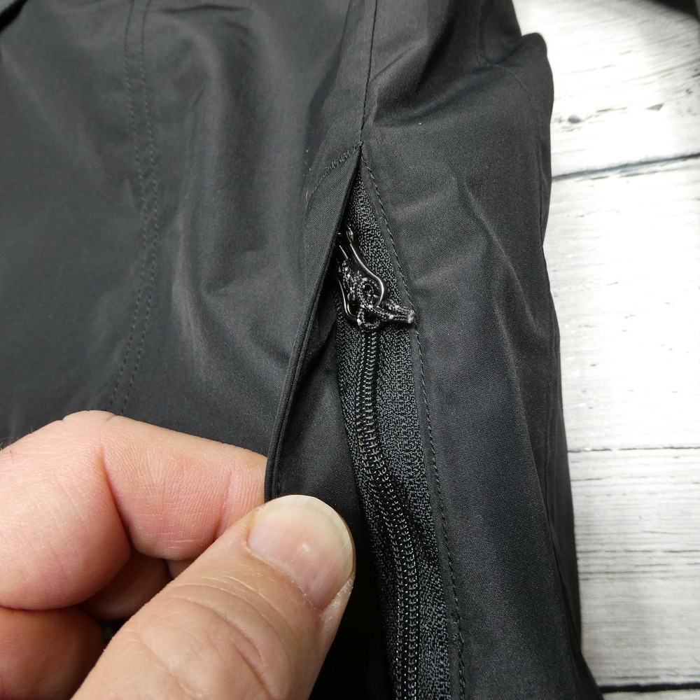Eddie Bauer Jacket Womens Large Black Gray WeatherEdge Hooded Pullover Anorak - Picture 6 of 9